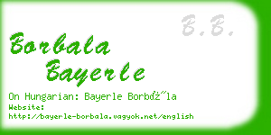 borbala bayerle business card